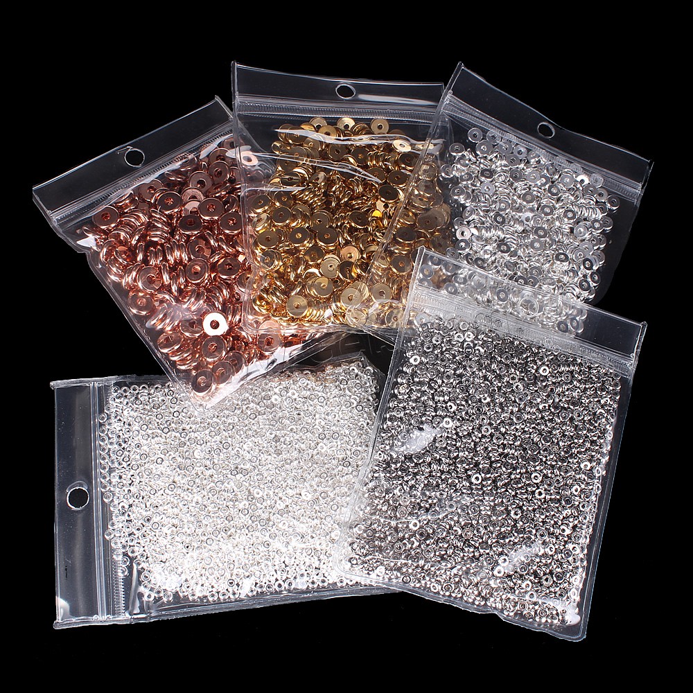 Entretoise de perles en laiton, Plat rond, Placage, normes différentes pour le choix, plus de couleurs à choisir, Vendu par sac