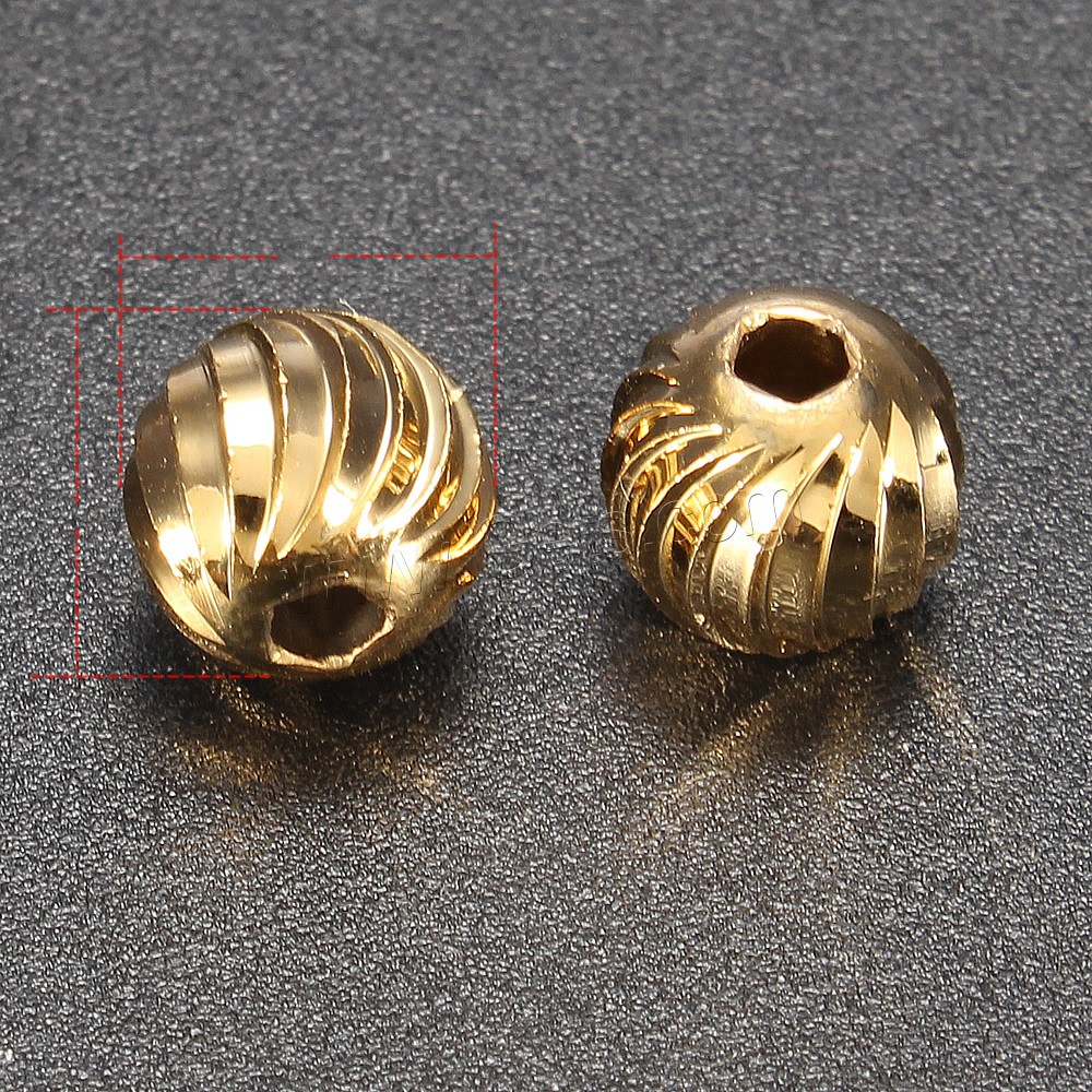 Brass Jewelry Beads, Drum, plated, different size for choice & corrugated, more colors for choice, Approx 500PCs/Bag, Sold By Bag