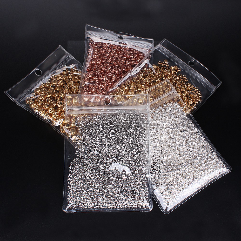 Weinlese Messing Perlen, Trommel, plattiert, verschiedene Größen vorhanden & gewellt, keine, ca. 500PCs/Tasche, verkauft von Tasche