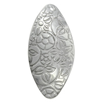 Stainless Steel Pendants, Flat Oval Approx 1mm 