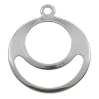 Кулоны из нержавеющей стали, нержавеющая сталь, Плоская круглая форма, оригинальный цвет отверстие:Приблизительно 1mm, продается PC