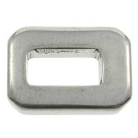 Anillo de enlace de acero inoxidable, Rectángular, color original, 14x10x2.5mm, agujero:aproximado 4-6mm, Vendido por UD