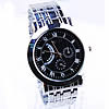Men Wrist Watch, Zinc Alloy, platinum color plated, black, cadmium free, 40mm, 20mm Approx 8.2 Inch 