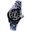 Bracelets de montre pour femmes, porcelaine, Rond, Placage de couleur noire de plumbum, noire, sans cadmium, 23mm, 15mm Environ 7.8 pouce, Vendu par PC