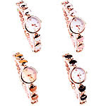 Fashion Watch Bracelet, Zinc Alloy, with Glass, rose gold color plated, enamel cadmium free, 21mm, 10mm Approx 7.5 Inch 