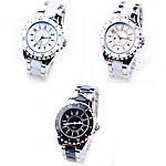 Men Wrist Watch, Zinc Alloy, with Porcelain & Glass, platinum color plated cadmium free, 39mm, 18mm Approx 9 Inch 