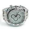 Chronograph Watch, Zinc Alloy, with Glass, Round, platinum color plated, 48mm Approx 9 Inch 