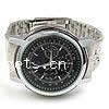 Montre de chronographe, alliage de zinc, avec verre, Placage de couleur platine, pour homme, noire, 49mm Environ 10 pouce, Vendu par PC
