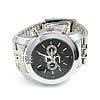 Chronograph Watch, Zinc Alloy, with Glass, platinum color plated, for man, black, 45mm Approx 10 Inch 