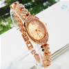 Fashion Watch Bracelet, Zinc Alloy, with Glass, plated, for woman & with rhinestone 9mm Approx 7.48 Inch 
