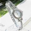 Bracelets de montre pour femmes, alliage de zinc, avec verre, Placage de couleur platine, avec strass, 21mm, 3mm Environ 7.28 pouce, Vendu par PC