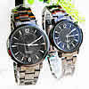 Bracelets de montre pour couple, alliage de zinc, avec verre, Placage, pour le couple, noire, 31mm, 40mm, 14-17mm Environ 8.6 pouce, Environ 9 pouce, Vendu par paire