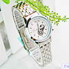 Bracelets de montre pour femmes, alliage de zinc, avec verre, Placage de couleur platine, 28mm, 12mm Environ 8.2 pouce, Vendu par PC