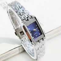 Women Wrist Watch, Zinc Alloy, with Glass, platinum color plated, for woman 12mm Approx 7.2 Inch 