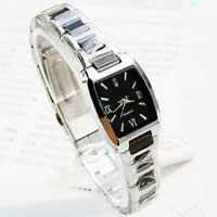 Women Wrist Watch, Zinc Alloy, with Glass, plated, for woman & with rhinestone 12mm Approx 7.6 Inch 