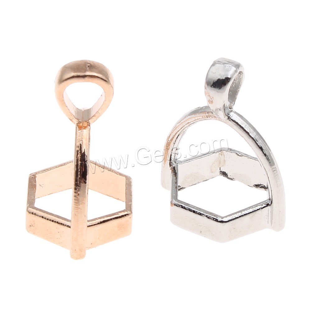 Zinc Alloy Jewelry Bail, plated, different size for choice, more colors for choice, lead & cadmium free, Hole:Approx 3x3mm, Sold By PC