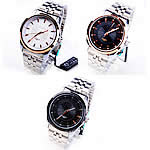 Men Wrist Watch, Zinc Alloy, with Glass, platinum color plated cadmium free, 34mm, 18mm Approx 8.8 Inch 