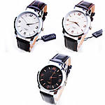 Women Wrist Watch, PU Leather, with Glass & Zinc Alloy, platinum color plated 33mm, 21mm Approx 7.8 Inch 