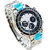 Men Wrist Watch, Zinc Alloy, with Glass, platinum color plated, stem-winder & for man, 32mm, 18mm Approx 9 Inch 