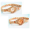 Fashion Watch Bracelet, Zinc Alloy, with Glass, plated, for woman & with rhinestone 13mm, 7mm Approx 7.4 Inch 