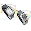 Men Wrist Watch, Zinc Alloy, with PU Leather & Glass, platinum color plated, for man 28mm, 18mm Approx 8.6 Inch 