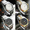 Men Wrist Watch, Zinc Alloy, with Glass, plated, for man & with rhinestone 40mm, 18mm Approx 8.2 Inch 