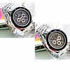 Chronograph Watch, Zinc Alloy, with Glass, platinum color plated 40mm, 22mm Approx 8.2 Inch 