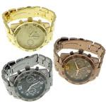Bracelets de montre pour hommes, alliage de zinc, avec verre, Placage, plus de couleurs à choisir, sans plomb et cadmium, 43mm, 20mm pouce, Vendu par PC