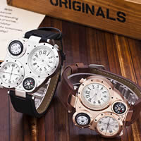 Men Wrist Watch, Zinc Alloy, with PU Leather & Glass, Chinese movement, plated, adjustable & for man 50mm, 25mm Approx 9.6 Inch 