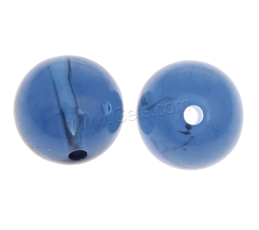 Transparente Acrylperlen, Acryl, rund, verschiedene Größen vorhanden, blau, Bohrung:ca. 1mm, verkauft von Tasche