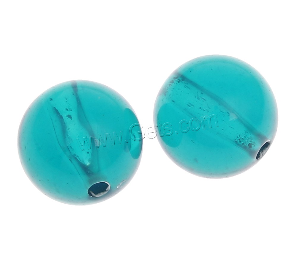 Transparent Acrylic Beads, Round, different size for choice, ocean blue, Hole:Approx 1mm, Sold By Bag