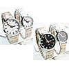 Bracelets de montre pour couple, alliage de zinc, avec verre, Placage de couleur platine, pour le couple, plus de couleurs à choisir, 31mm, 40mm, 16-18mm Environ 7.8 pouce, Environ  9 pouce Vendu par paire