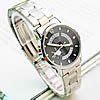 Bracelets de montre pour femmes, alliage de zinc, avec verre, Placage de couleur platine, 30mm, 14mm Environ 7.8 pouce, Vendu par PC