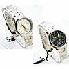 Bracelets de montre pour femmes, alliage de zinc, avec verre, Placage de couleur platine, plus de couleurs à choisir, 31mm, 14mm Environ 7.8 pouce, Vendu par PC