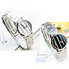Bracelets de montre pour femmes, alliage de zinc, avec verre, Placage de couleur platine, plus de couleurs à choisir, 29mm, 14mm Environ 7.8 pouce, Vendu par PC