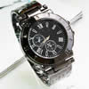 Men Wrist Watch, Zinc Alloy, with Glass, Round, plated, for man, black, 45mm,22mm Approx 9 Inch 