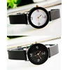 Women Wrist Watch, Zinc Alloy, with PU Leather & Glass, platinum color plated, for woman 25mn,12mm Approx 8.4 Inch 