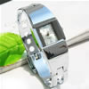 Наручные часы железа, цинковый сплав, с Стеклянный, Прямоугольная форма, Платиновое покрытие платиновым цвет, Женский 11mm, длина:Приблизительно 7 дюймовый, продается PC