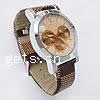Chronograph Watch, Zinc Alloy, with PU Leather & Glass, plated .5 Inch 