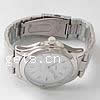 Women Wrist Watch, Zinc Alloy, with Glass, platinum color plated Inch 