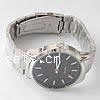 Bracelets de montre pour femmes, alliage de zinc, avec verre, Placage de couleur platine pouce, Vendu par PC