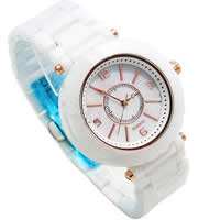 Women Wrist Watch, Zinc Alloy, with Porcelain & Glass, antique bronze color plated, for woman, white, 40mm, 20mm Approx 9 Inch 