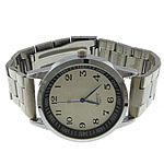 Uhr Armbänder für Männer, Edelstahl, mit Glas, originale Farbe, 48x42mm, 18mm, Länge:8-10 ZollInch, verkauft von PC