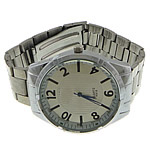 Uhr Armbänder für Männer, Edelstahl, mit Glas, originale Farbe, 47x43mm, 18mm, Länge:8-10 ZollInch, verkauft von PC