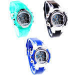 Dive Watch, Zinc Alloy, with Silicone, platinum color plated, LED cadmium free, 30mm, 20mm Approx 9 Inch 