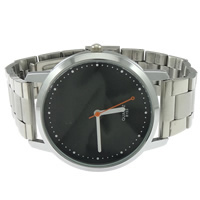 男性向けの腕時計ブレスレット
, 亜鉛合金, とともに ガラス, プラチナカラーメッキ, 男性用, 無色, 40mm, 18mm, 長さ:約 9 インチ, 売り手 パソコン