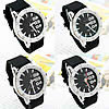 Unisex Wrist Watch, Zinc Alloy, with Glass & Silicone, platinum color plated 45mm, 22mm Approx 9.4 Inch 