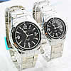 Bracelets de montre pour couple, alliage de zinc, avec verre, Placage de couleur platine, pour le couple, 30mm, 39mm, 16-18mm Environ 8.2 pouce, Environ  9 pouce, Vendu par paire