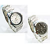 Men Wrist Watch, Zinc Alloy, with Glass, platinum color plated, for man & with rhinestone 39mm, 18mm Approx 9 Inch 