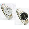Bracelets de montre pour femmes, alliage de zinc, avec verre, Placage de couleur platine, plus de couleurs à choisir, 34mm, 16mm Environ 8.2 pouce, Vendu par PC
